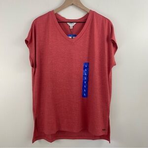 Orvis Dark Orange V-Neck Tunic Top